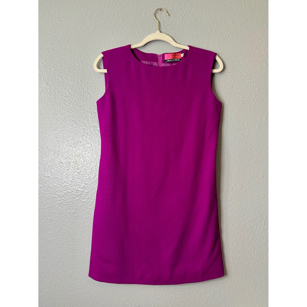Ungaro Solo Donna Shift Dress Sleeveless Wool Made in Italy Size 4 Small Vintage